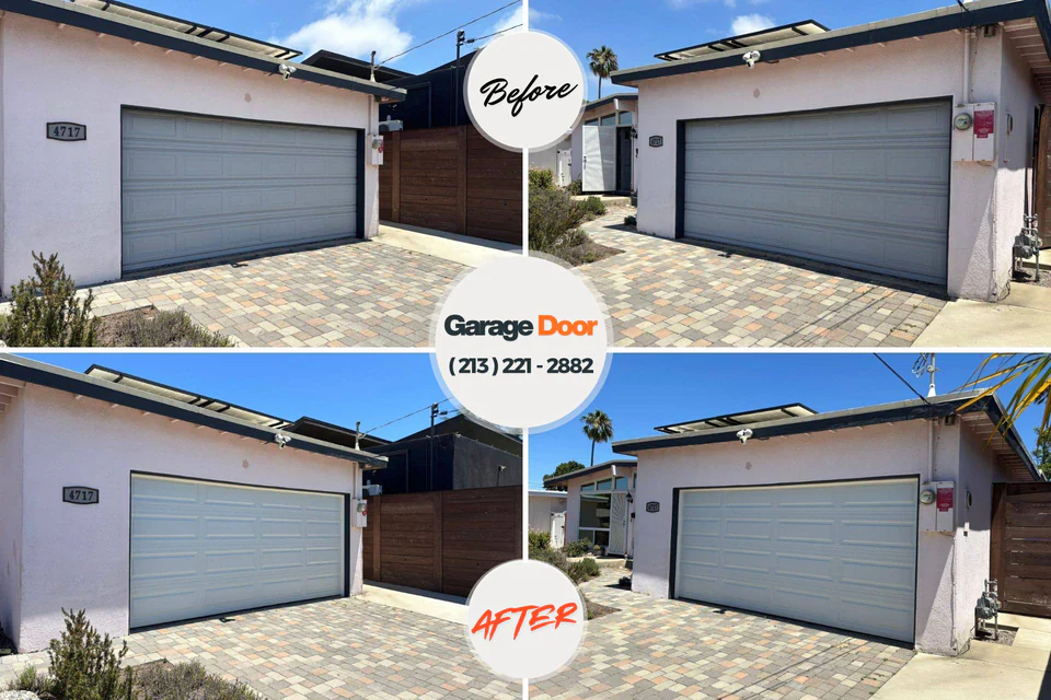 Before and after: garage door repair Branchville, SC